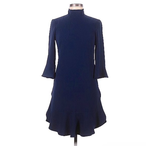 Karen Millen Dresses & Skirts - Karen Millen Classic Navy Dress with Tie Sz EU 36 Fits Size 2 or 4